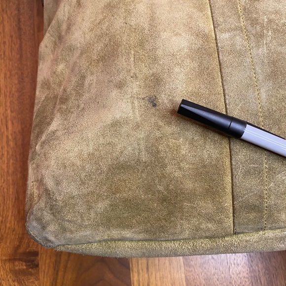 Vintage COACH Suede Crossbody Bag Olive Green 9324 - Picture 7 of 10